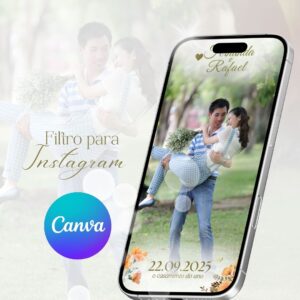 Filtro fotos do instagram moldura de casamento Verde Oliva (Edite você mesmo)