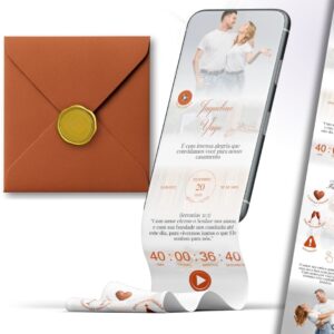 Convite digital estendido TerraCota Casamento Premium Com Vídeo